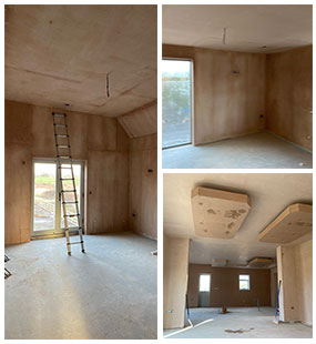 Plasterboard and skimming throughout the property